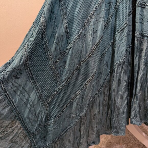 SOLD. Boho Lace up Renaissance Dress - Picture 7 of 10